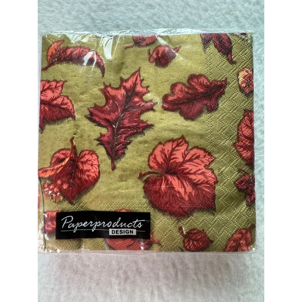 NEW Fall Thanksgiving Napkins‎ Lot Orange Pumpkin Leaf Sunflower Spice Sachets